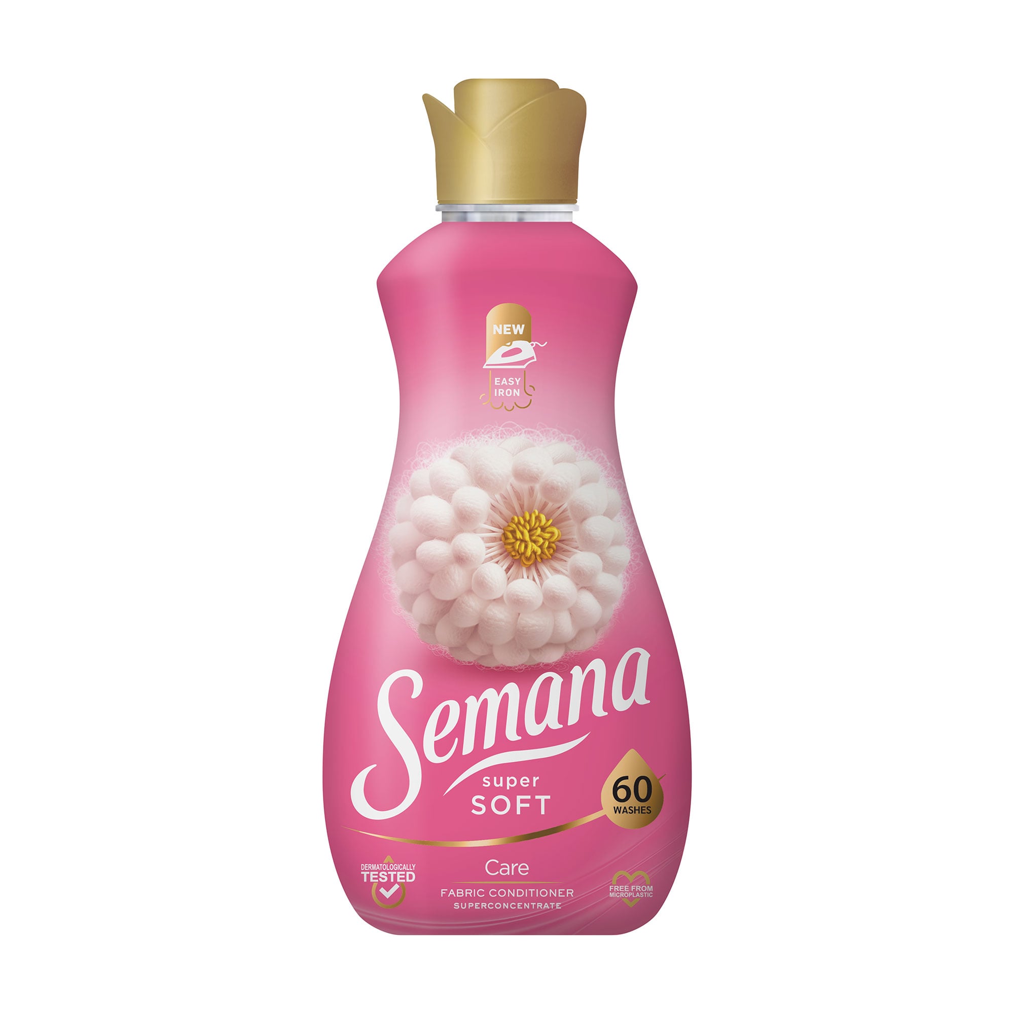 Кондиціонер для білизни Semana Super Soft Care, 60 циклів прання, 1.2 л