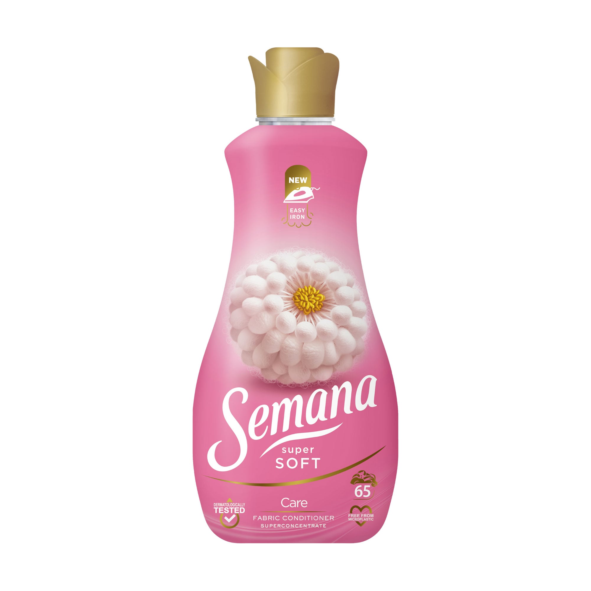 Кондиціонер для білизни Semana Super Soft Care, 65 циклів прання, 1.3 л